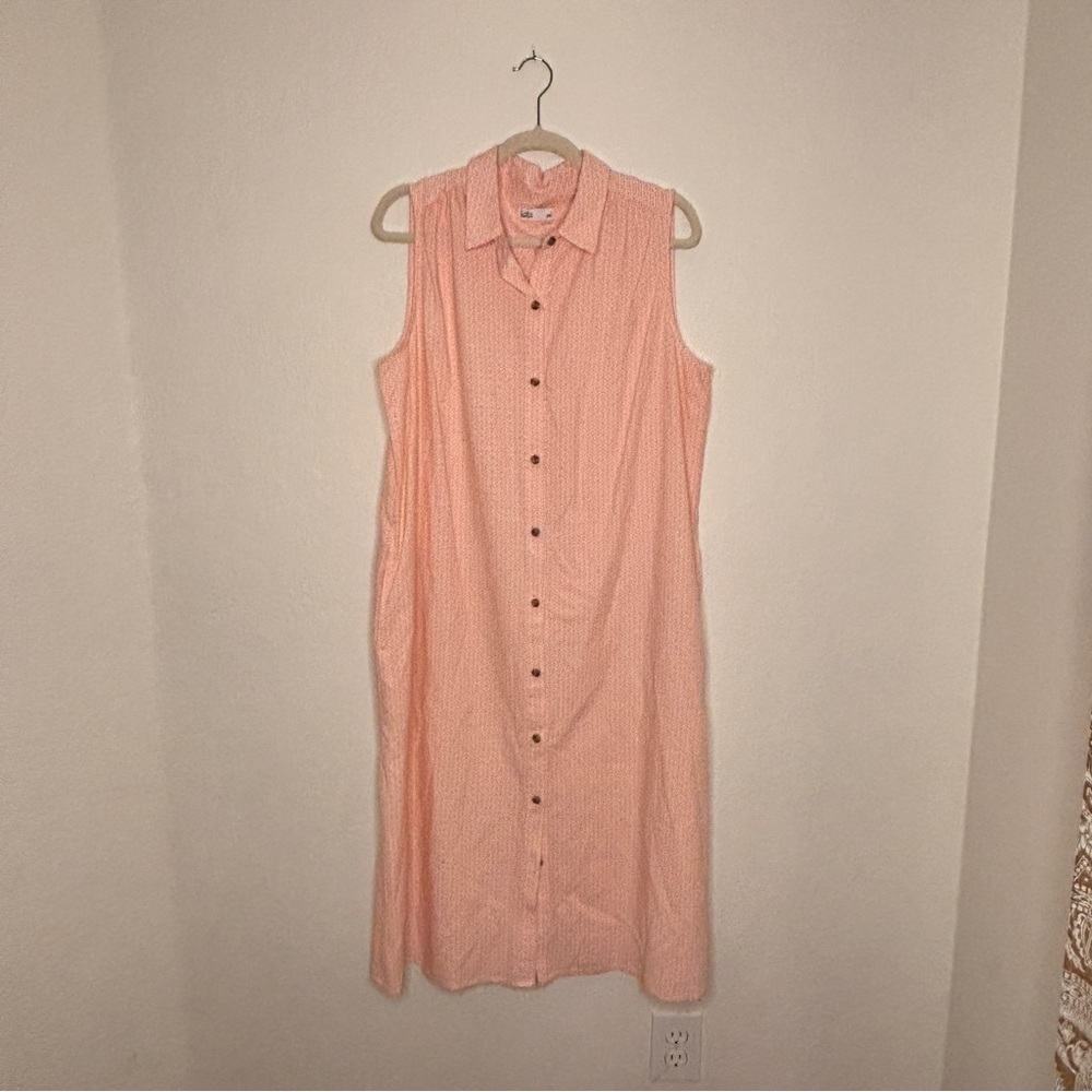 Croft & Barrow Peach Sleeveless Midi Dress